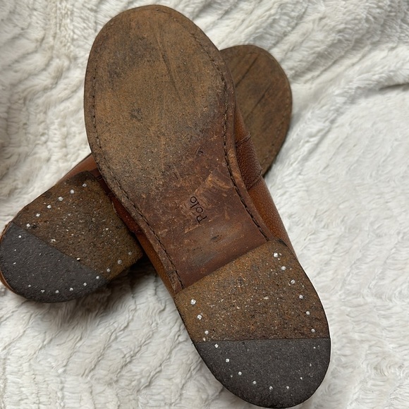 Vintage Polo Ralph Lauren Made USA Buckle Pebbled Leather Slip On Loafers  Sz 9